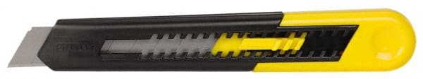 Stanley - Snap Utility Knife - 4.33" Blade, Yellow Handle, 1 Blade Included - Exact Tooling