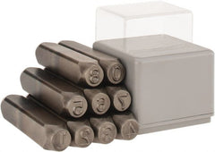 C.H. Hanson - 9 Piece, 5/16" Character Steel Stamp Set - Figures, Heavy Duty - Exact Tooling