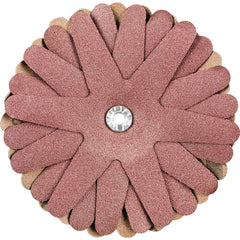 PFERD - Sanding Stars; Abrasive Type: Coated ; Abrasive Material: Aluminum Oxide ; Star Diameter (Inch): 4 ; Grit: 120 ; Grade: Fine ; Connector Type: Arbor - Exact Tooling
