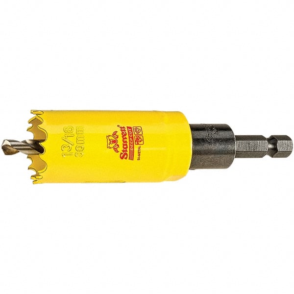 Starrett - 1-3/16" Diam, 2" Cutting Depth, Hole Saw - High Speed Steel Saw, Toothed Edge - Exact Tooling
