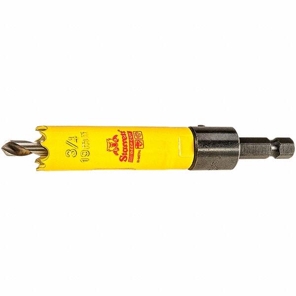Starrett - 3/4" Diam, 2" Cutting Depth, Hole Saw - High Speed Steel Saw, Toothed Edge - Exact Tooling