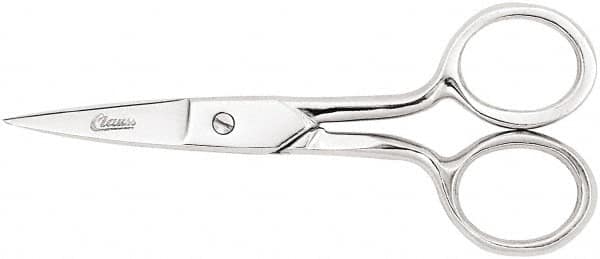 Clauss - 1" LOC, 6-3/4" OAL Straight Scissors - Steel Straight Handle, For Paper, Fabric - Exact Tooling