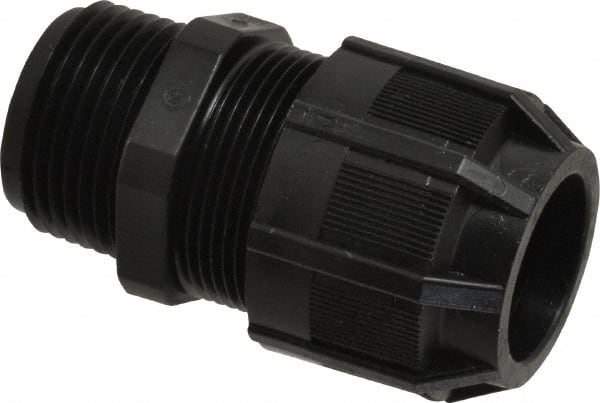 Thomas & Betts - 0.31 to 0.56" Cable Capacity, Liquidtight, Straight Strain Relief Cord Grip - 3/4 NPT Thread, 2-3/16" Long, Nylon - Exact Tooling