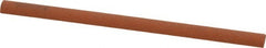 Norton - 4" Long x 1/4" Diam Aluminum Oxide Sharpening Stone - Half Round, Fine Grade - Exact Tooling
