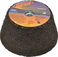 Norton - 4" Diam, 2" Overall Thickness, 16 Grit, Type 11 Tool & Cutter Grinding Wheel - Very Coarse Grade, Zirconia Alumina, Q Hardness, 9,070 RPM - Exact Tooling