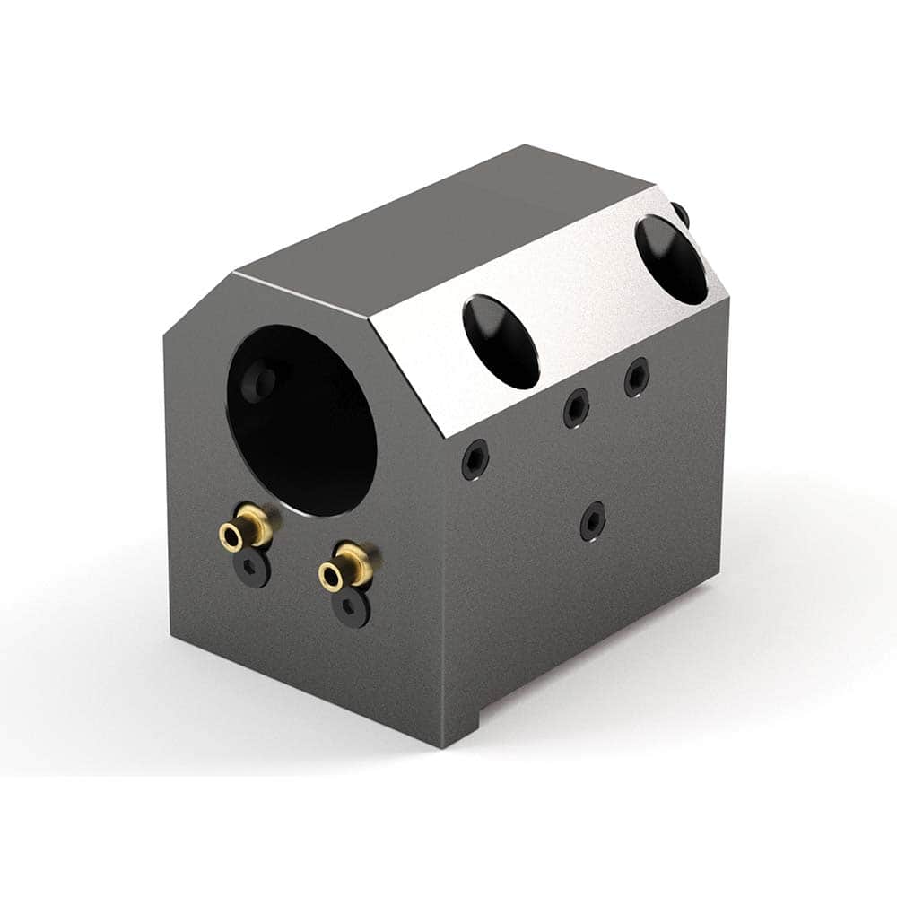 Global CNC Industries - Turret & VDI Tool Holders; Type: Doosan ID Block ; Clamping System: 73mm X 70mm ; Tool Axis: ID ; Through Coolant: No ; Additional Information: 4 Mounting Holes - Exact Tooling