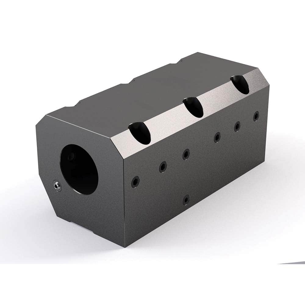 Global CNC Industries - Turret & VDI Tool Holders; Type: Mazak ID Block ; Clamping System: 114mm X 203mm ; Tool Axis: ID ; Through Coolant: No ; Additional Information: 6 Mounting Holes - Exact Tooling
