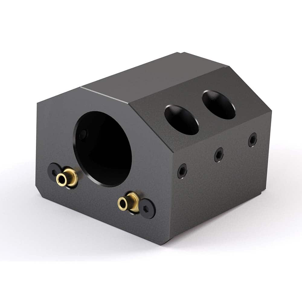 Global CNC Industries - Turret & VDI Tool Holders; Type: Mori ID Block ; Clamping System: 76mm X 35mm ; Tool Axis: ID ; Through Coolant: No ; Additional Information: 4 Mounting Holes - Exact Tooling