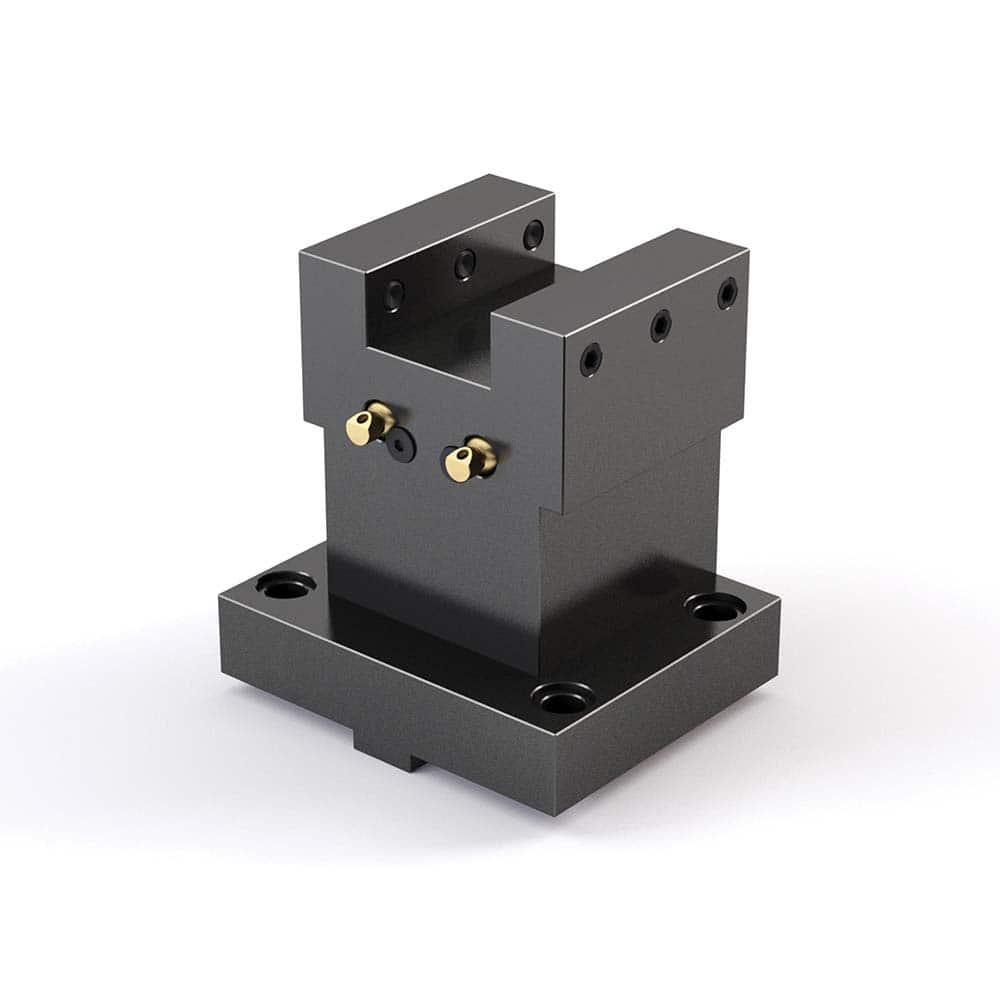 Global CNC Industries - Turret & VDI Tool Holders; Type: Okuma Howa OD Facing Block ; Clamping System: 120mm X 80mm ; Tool Axis: OD ; Through Coolant: No ; Outside Diameter (Decimal Inch): 1.0000 ; Additional Information: 4 Mounting Holes - Exact Tooling