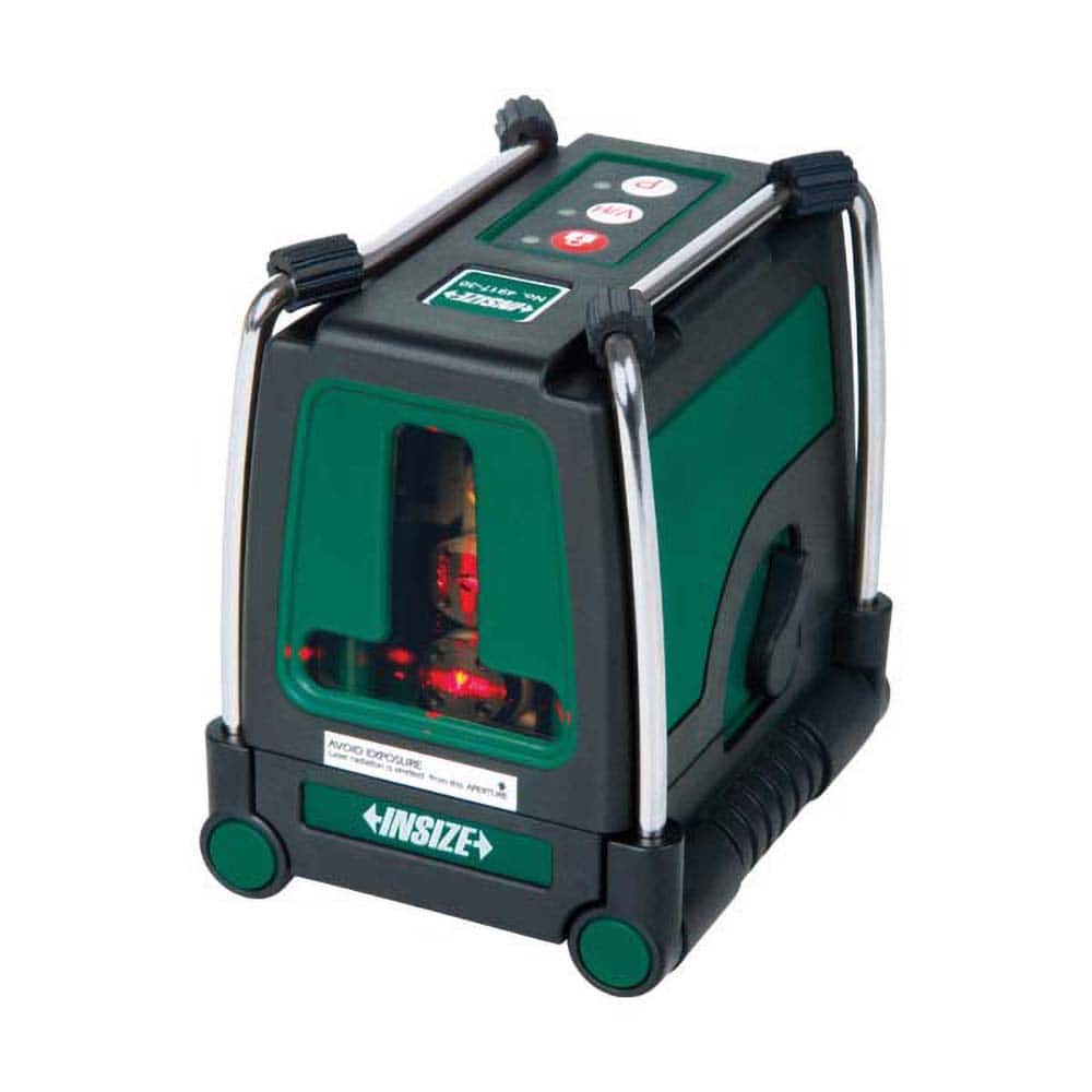 Insize USA LLC - Laser Levels; Level Type: Cross Line Level ; Maximum Measuring Range (Miles): 0.031 ; Maximum Measuring Range (Meters): 50 ; Maximum Measuring Range (Feet): 164 ; Number of Beams: 2 ; Beam Color: Red - Exact Tooling