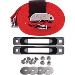 Snap-Loc - Tie Down Kit; Type: Tie Down Strap Kit ; Overall Length (Feet): 16.00 ; Head/Holder Diameter (Inch): 2 ; Color: Red ; Number of Hooks: 0 - Exact Tooling