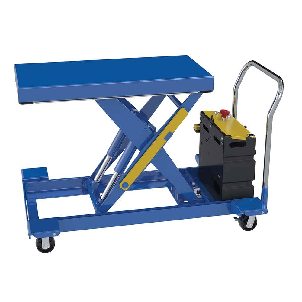Vestil - Lifting Tables; Type: Cart ; Lift Style: Scissor ; Style: Portable Battery-Operated ; Load Capacity (Lb.): 2000.000 ; Minimum Height (Inch): 10-1/4 ; Lift Height (Inch): 34-1/4 - Exact Tooling
