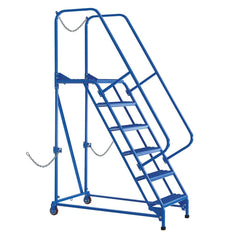 Vestil - Rolling & Wall Mounted Ladders & Platforms; Type: Rolling Ladder ; Style: Semi-Trailer Access Ladder ; Number of Steps / Rungs: 6 ; Height (Inch): 90 ; Load Capacity (Lb.): 350.000 ; Base Width (Inch): 30-1/16 - Exact Tooling