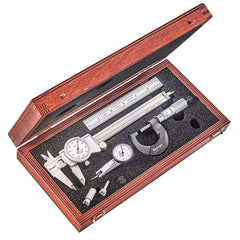 Starrett - Machinist Caliper & Micrometer Tool Kits; Tool Type Included: Caliper, Micrometer & Ruler; Test Indicator ; Minimum Caliper Measurement (Inch): 0 ; Maximum Caliper Measurement (Inch): 6 ; Minimum Micrometer Measurement (Inch): 0 ; Maximum Micr - Exact Tooling
