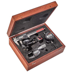 Starrett - Machinist Caliper & Micrometer Tool Kits; Tool Type Included: Caliper & Micrometer; Magnetic Base; Indicator ; Minimum Caliper Measurement (mm): 0.00 ; Minimum Caliper Measurement (Inch): 0 ; Maximum Caliper Measurement (mm): 150.00 ; Maximum - Exact Tooling