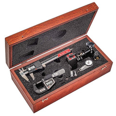 Starrett - Machinist Caliper & Micrometer Tool Kits; Tool Type Included: Caliper & Micrometer; Magnetic Base; Test Indicator ; Minimum Caliper Measurement (mm): 0.00 ; Minimum Caliper Measurement (Inch): 0 ; Maximum Caliper Measurement (mm): 150.00 ; Max - Exact Tooling