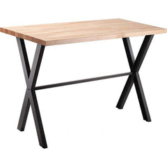 National Public Seating - Stationary Tables Type: Cafeteria Tables Material: Maple Wood; Steel - Exact Tooling