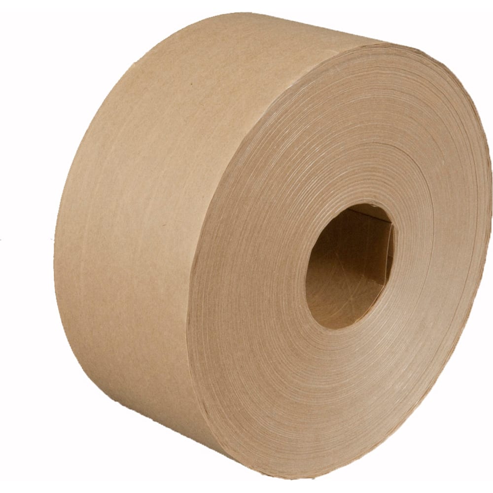 3M - Packing Tape; Tape Type: Packaging ; Color: Natural ; Adhesive Material: Water Activated ; Width (Inch): 3 ; Length: 450' ; Material Type: Paper - Exact Tooling