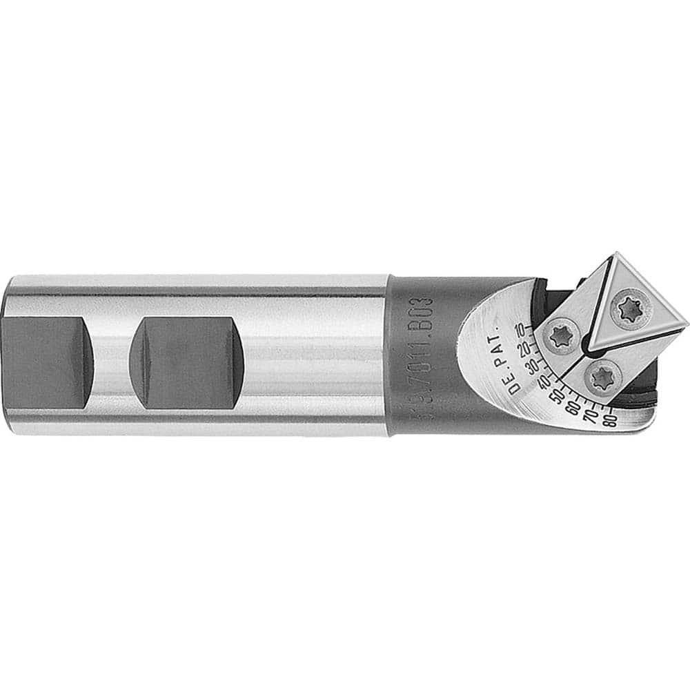 Harvey Tool - 0.1181" to 1.068" Cut Diam, 3/4" Shank Diam, Indexable & Chamfer End Mill - Exact Tooling
