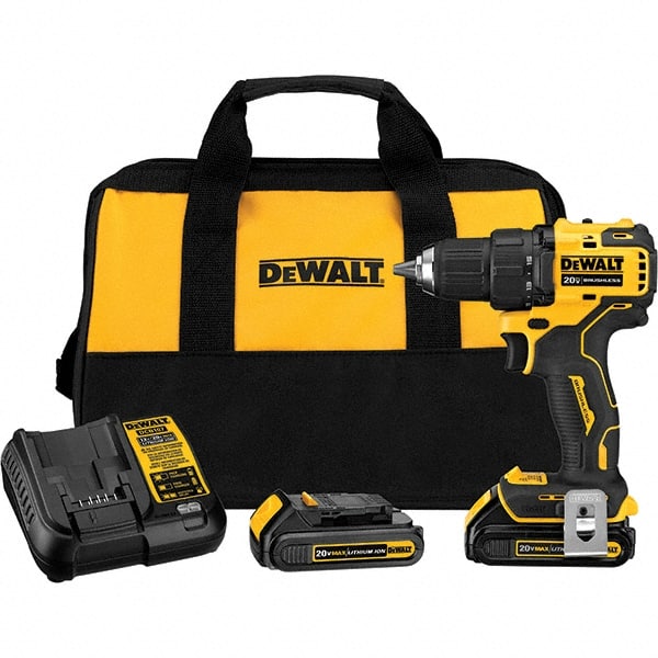 DeWALT - Atomic 20 Volt 1/2" Chuck Pistol Grip Handle Cordless Drill - Exact Tooling