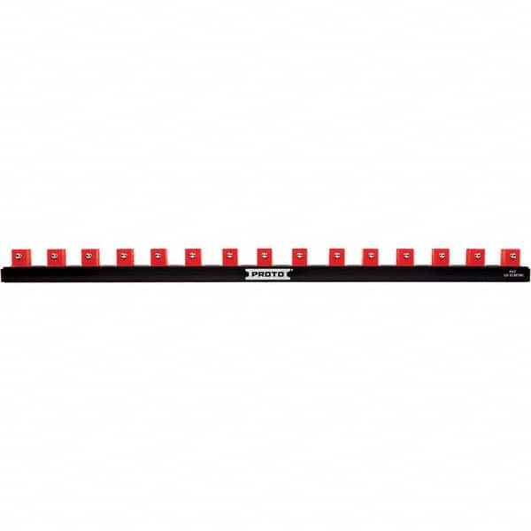 Stanley - Socket Holders & Trays Type: Clip Rail Drive Size: 1/2 - Exact Tooling