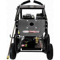 Simpson - Gas, 12 hp, 4,400 psi, 4 GPM, Cold Water Pressure Washer - AAA Triplex, 50' x 3/8" Hose - Exact Tooling