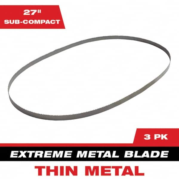 Milwaukee Tool - 27" x 0.8" x 0.02" 12-14 TPI Bi-Metal Portable Band Saw Blade - Exact Tooling