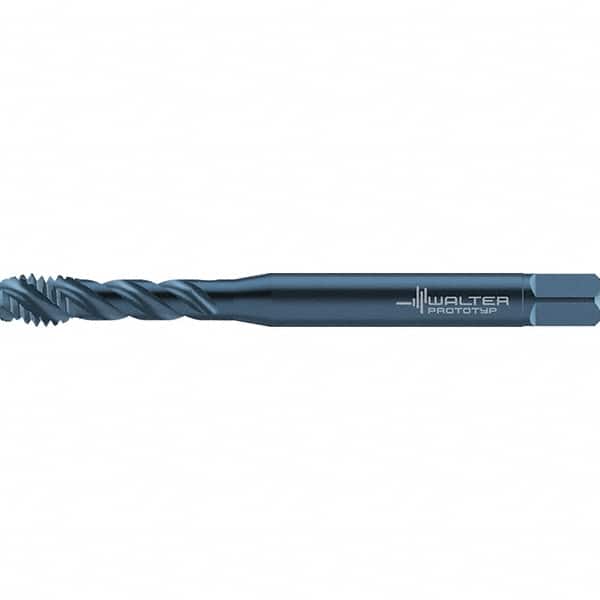 Walter-Prototyp - #5-40 UNC 3 Flute 2B/3B Semi-Bottoming Spiral Flute Tap - High Speed Steel, Oxide Finish, 56mm OAL, Right Hand Flute, Right Hand Thread, Series TC117 - Exact Tooling