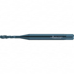 Walter-Prototyp - #4-40 UNC 3 Flute 2B/3B Semi-Bottoming Spiral Flute Tap - High Speed Steel, Oxide Finish, 56mm OAL, Right Hand Flute, Right Hand Thread, Series TC117 - Exact Tooling