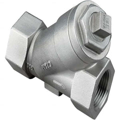 Merit Brass - 3/8" Pipe, FNPT x FNPT Ends, Stainless Steel Y-Strainer - Exact Tooling