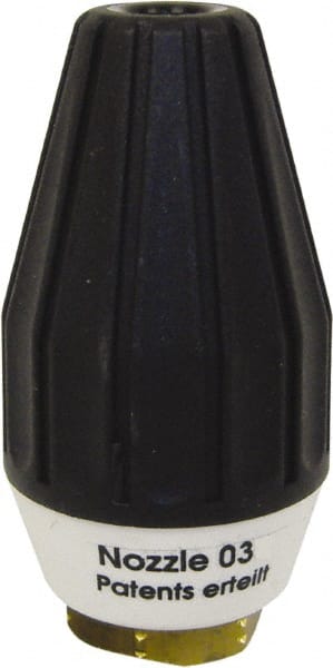 Kranzle - 3,200 psi Rotating, Brass, Ceramic, Plastic & Rubber, Turbo Pressure Washer Nozzle - 0.91mm Orifice Diam, 1/4" Thread, Female, Black & White - Exact Tooling
