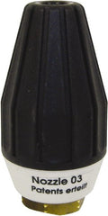 Kranzle - 3,200 psi Rotating, Brass, Ceramic, Plastic & Rubber, Turbo Pressure Washer Nozzle - 0.91mm Orifice Diam, 1/4" Thread, Female, Black & White - Exact Tooling