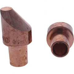 Tuffaloy - Spot Welder Tips For Use With: 5RW Cap Taper Electrode Holder Type: Male Cap D Nose (Offset) - Exact Tooling