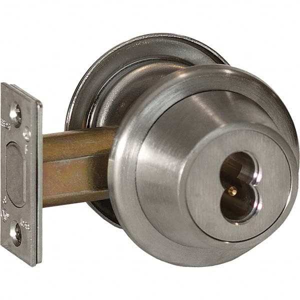 Best - Deadbolts Type: Heavy-Duty Double Cylinder Door Thickness Range: 1-3/4-2 - Exact Tooling