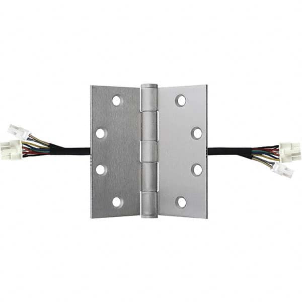 Stanley - 4-1/2" Long x 4-1/2" Wide Grade 1 Steel Full Mortise, Concealed Electric Commercial Hinge - Exact Tooling