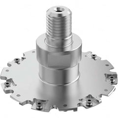 Seco - Combimaster Connection, 3/16" Cutting Width, 1.315" Depth of Cut, 4" Cutter Diam, 14 Tooth Indexable Slotting Cutter - Exact Tooling
