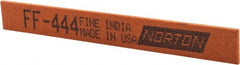 Norton - 4" Long x 1/2" Wide x 1/16" Thick, Aluminum Oxide Sharpening Stone - Taper, Fine Grade - Exact Tooling