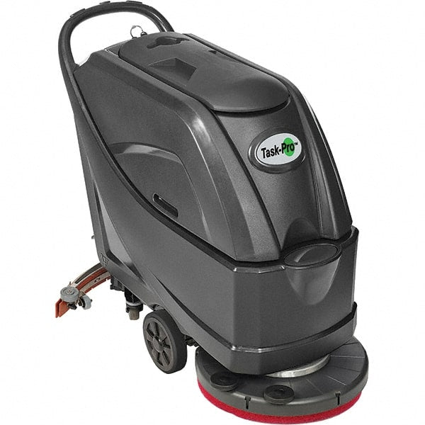 Nilfisk - 20" Cleaning Width, Battery Powered Floor Scrubber - 150 RPM, 47" Water Lift, 16 Gal Tank Capacity - Exact Tooling