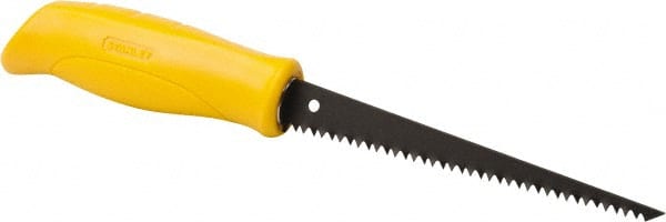 Stanley - 6-1/4" Steel Blade Drywall Saw - High Impact Polypropylene Handle, Textured, Slip Resistant Grip, 11-1/4" OAL - Exact Tooling
