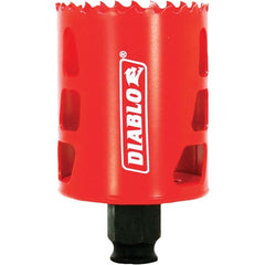 Freud - 2-1/8" Diam, 2-3/8" Cutting Depth, Hole Saw - Bi-Metal Saw, Toothed Edge - Exact Tooling