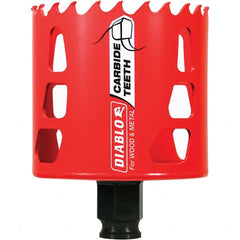 Freud - 2-3/4" Diam, 2-3/8" Cutting Depth, Hole Saw - Carbide-Tipped Saw, Toothed Edge - Exact Tooling