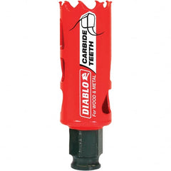 Freud - 1-1/8" Diam, 2-3/8" Cutting Depth, Hole Saw - Carbide-Tipped Saw, Toothed Edge - Exact Tooling