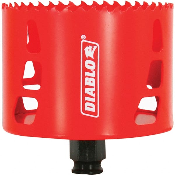 Freud - 3-5/8" Diam, 2-3/8" Cutting Depth, Hole Saw - Bi-Metal Saw, Toothed Edge - Exact Tooling