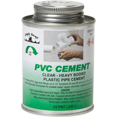 Black Swan - 1/2 Pt Heavy Duty Cement - Clear, Use with PVC - Exact Tooling