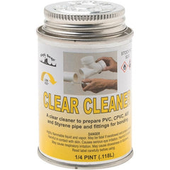 Black Swan - 1/4 Pt All-Purpose Cleaner - Clear, Use with ABS, PVC & CPVC up to 6" Diam - Exact Tooling