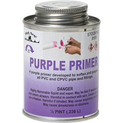 Black Swan - 1/2 Pt All Purpose Primer/Cleaner - Purple, Use with PVC & CPVC - Exact Tooling