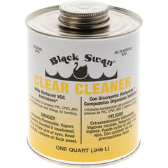 Black Swan - 1 Qt All-Purpose Cleaner - Clear, Use with ABS, PVC & CPVC up to 6" Diam - Exact Tooling