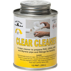 Black Swan - 1/2 Pt All-Purpose Cleaner - Clear, Use with ABS, PVC & CPVC up to 6" Diam - Exact Tooling