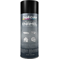Dupli-Color - Black, Semi Gloss, Acrylic Enamel Spray Paint - 12 to 14 Sq Ft per Can, 12 oz Container - Exact Tooling