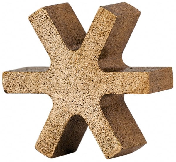 Boston Gear - 5/8" Max Bore Diam, FC12 Coupling Size, Flexible 3-Jaw Insert Coupling - 1-1/4" OD, Bronze, Order 2 Hubs & 1 Insert for Complete Coupling - Exact Tooling